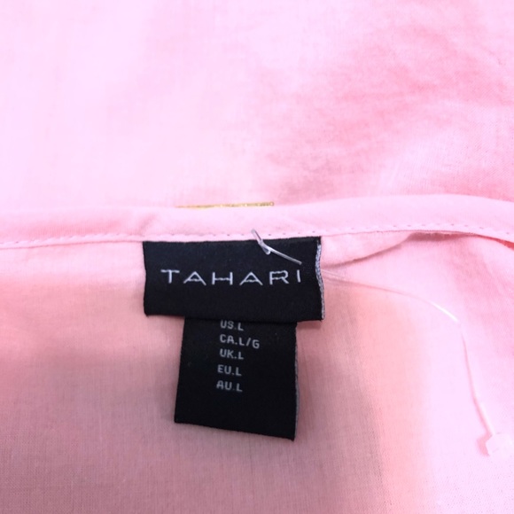 Tahari pajama pink tank top  L NWT cotton - Picture 10 of 11
